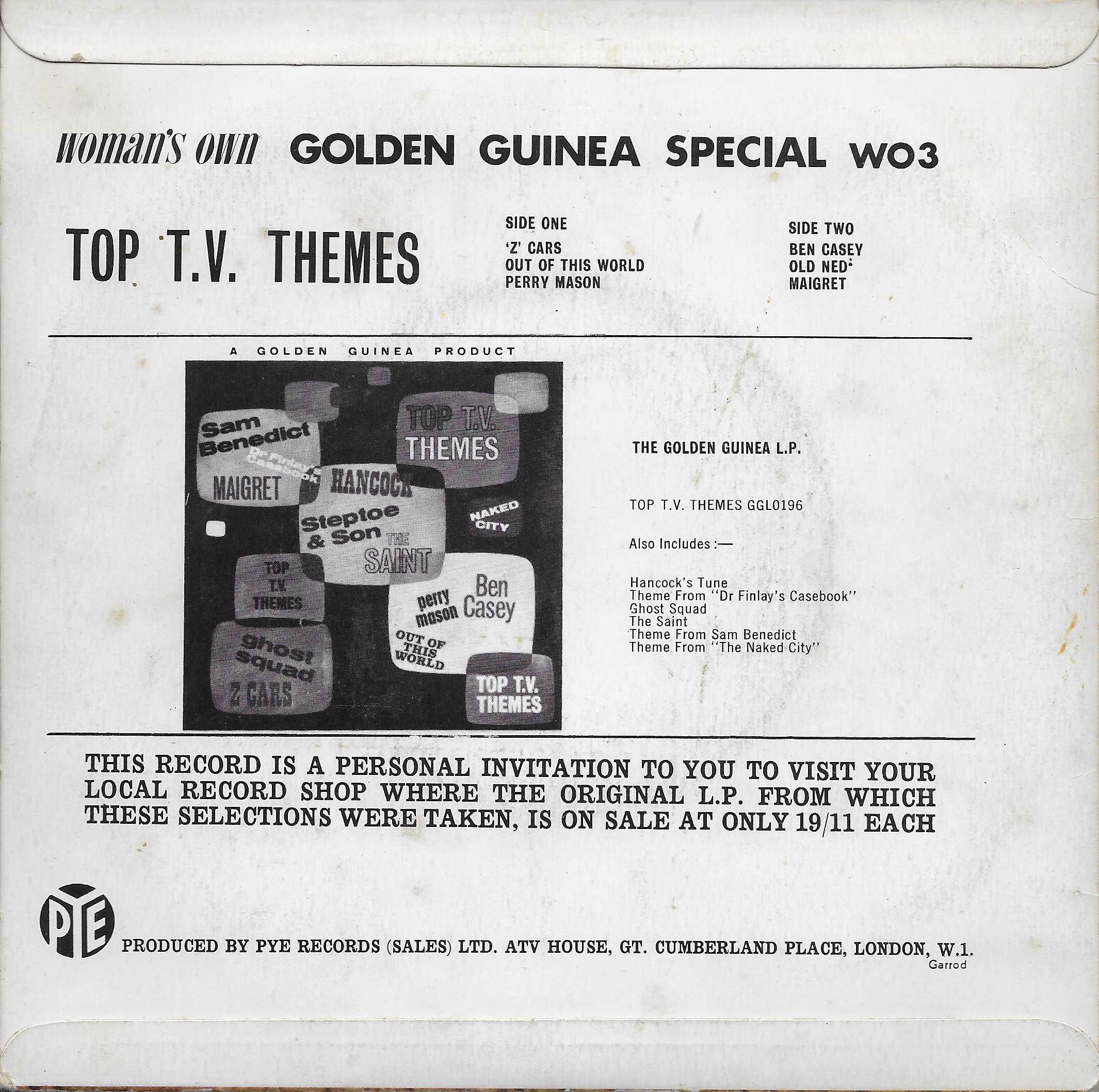 Picture of WO 3 Top TV themes by artist Various from ITV, Channel 4 and Channel 5 library